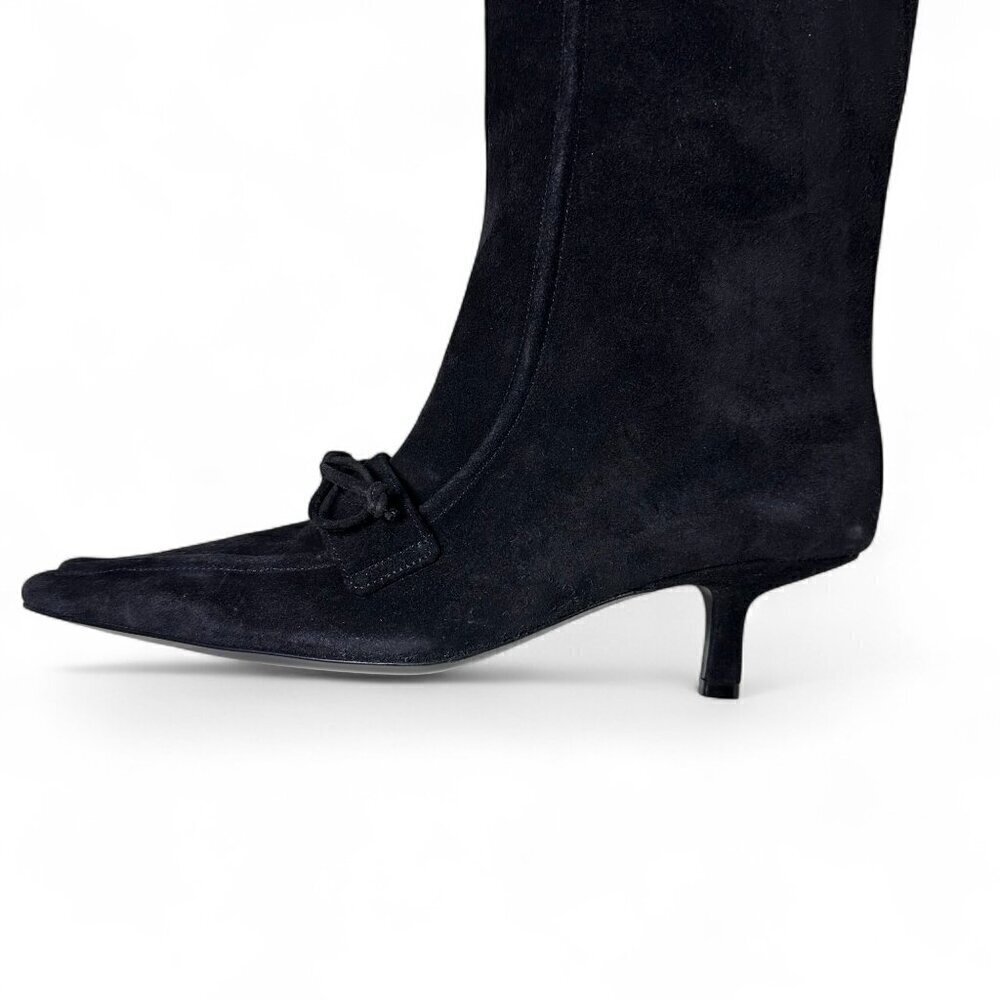 Burberry Women's Knee-High Suede Storm Boot with Bow EU 39 NEW IN BOX - Picture 13 of 16